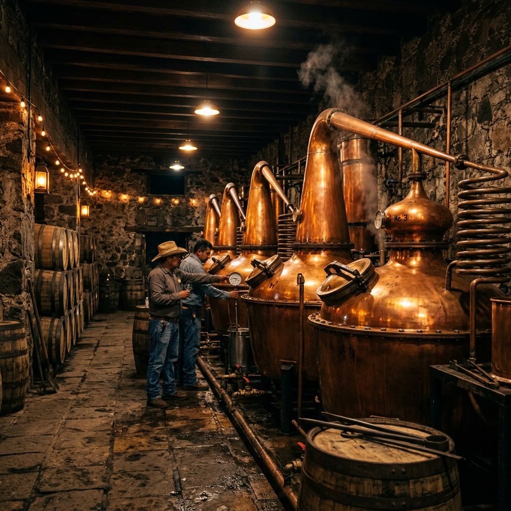 Copper Stills at Cava de Oro