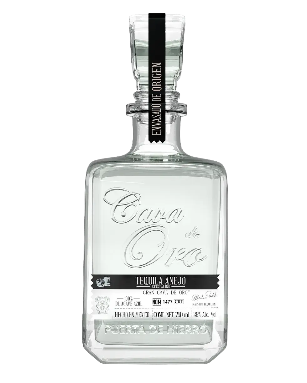 Cava De Oro Añejo Cristalino Premium Crystal Clear Aged Tequila
